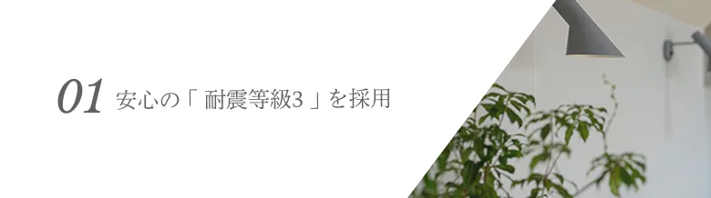 安心の ｢ 耐震等級3 ｣ を採用